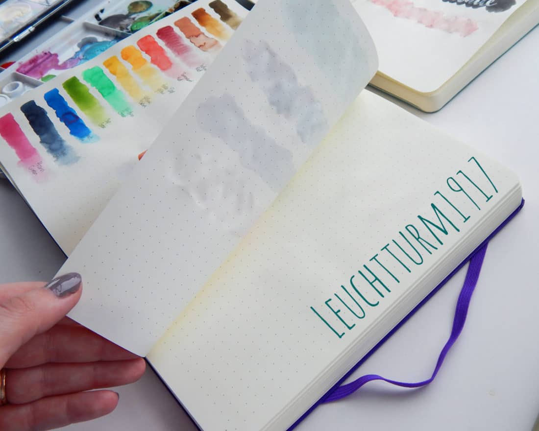 Leuchtturm1917 vs. Moleskine Bullet Journal Watercolor Test