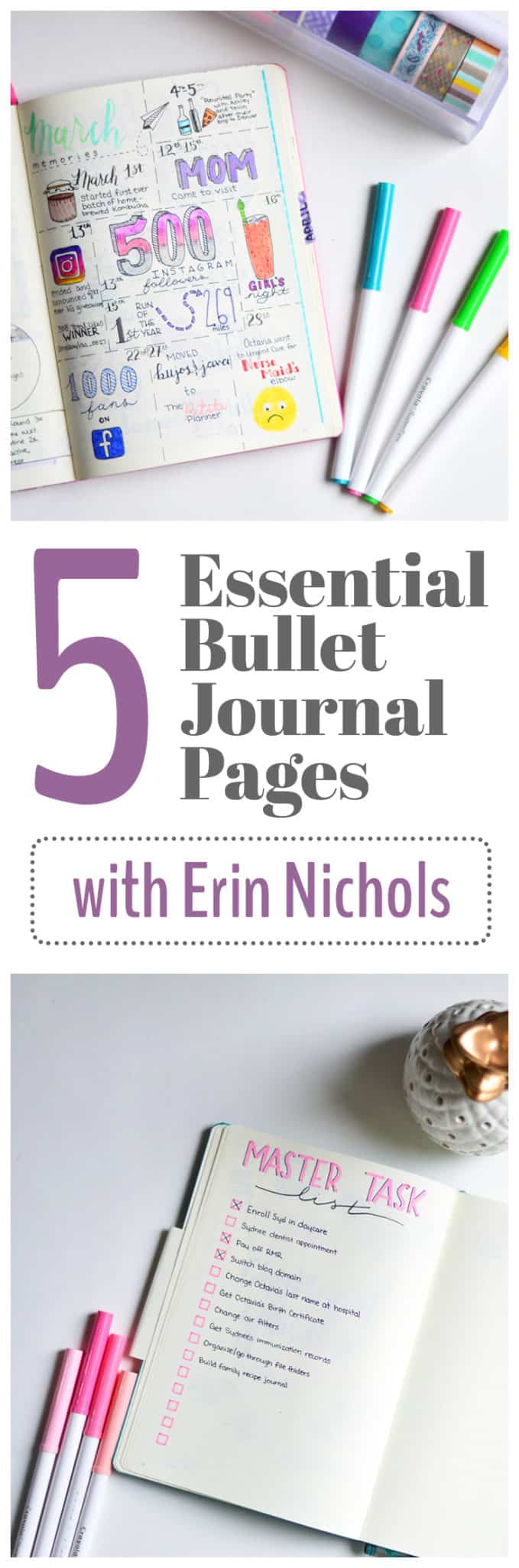 5 Essential Bullet Journal Pages with Erin Nichols LittleCoffeeFox