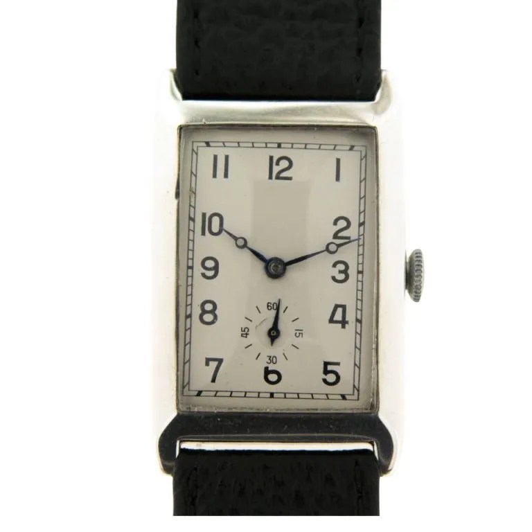 Littlecogs Vintage Wristwatches and Clocks » Silver Rectangular Watch