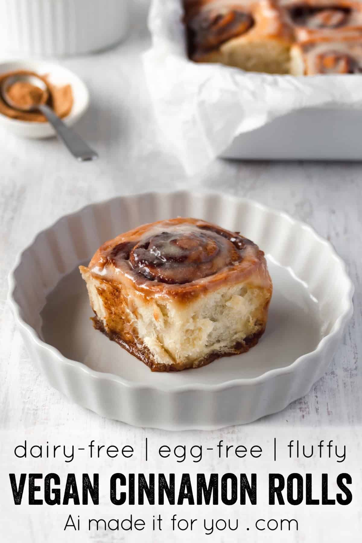 These vegan cinnamon rolls are super easy to make! So fluffy and topped with a cashew cream cheese icing, these vegan cinnamon buns are loved by everyone! #vegancinnamonrolls #cinnamonrolls #cinnamonbuns #veganrecipe #easyrecipe
