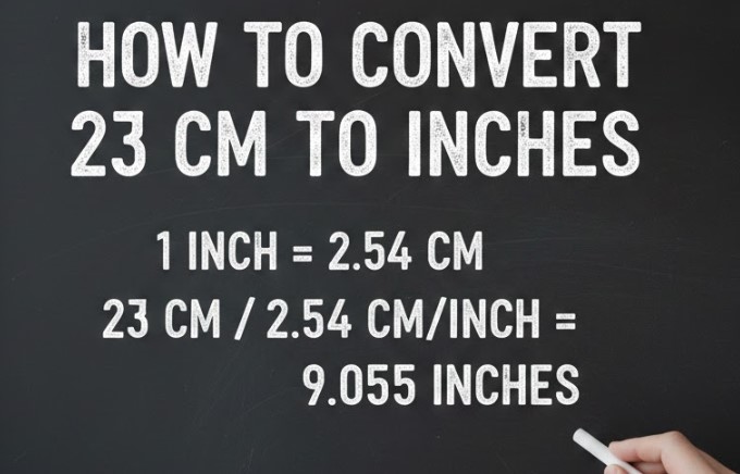 How To Convert 23 Cm To Inches