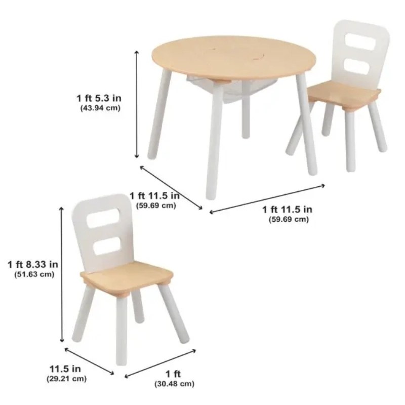 Kidkraft Round Storage Table & Chair Set Little Dreamers