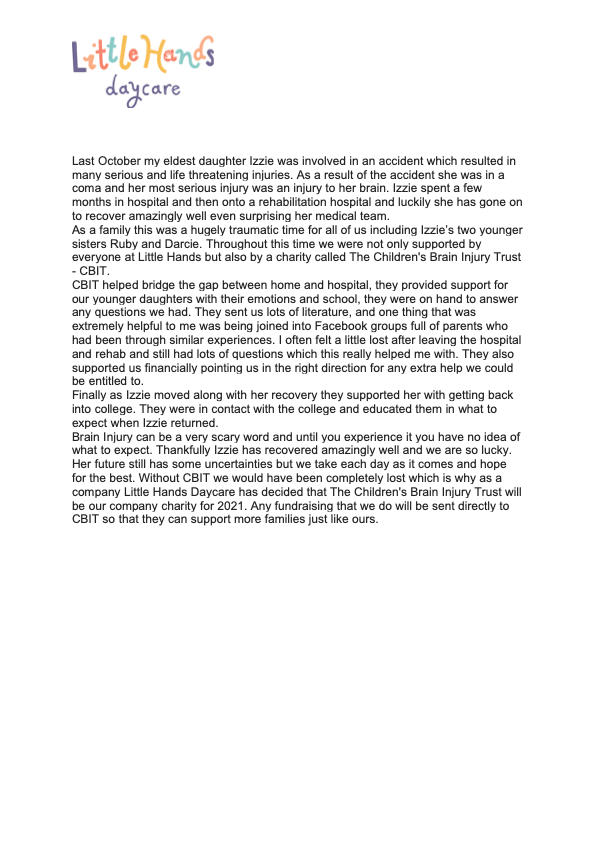 Newsletter June 2021 Little Hands Daycare