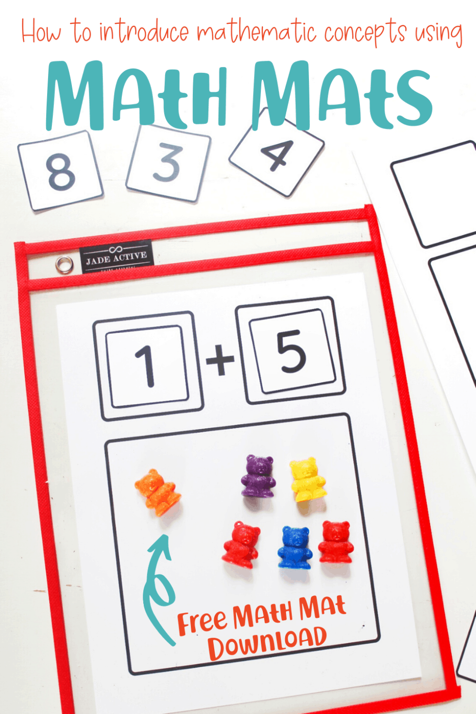 Math Mats Free Printable to Introduce Addition and Subtraction