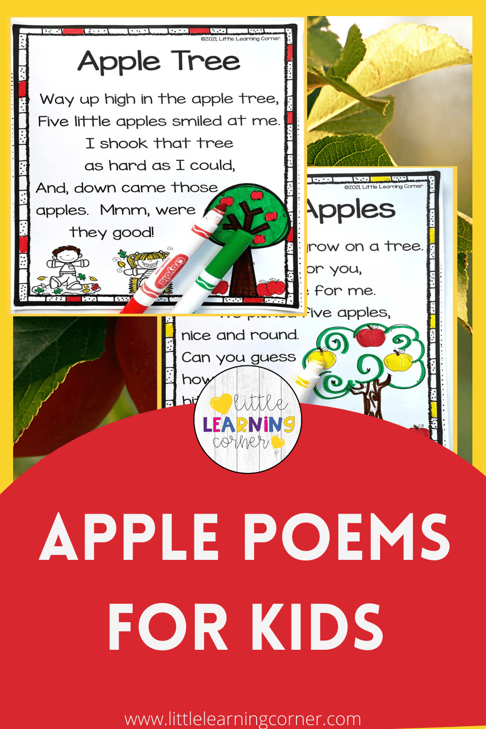5 Apple Poems for Kids (Songs and Rhymes) Little Learning Corner