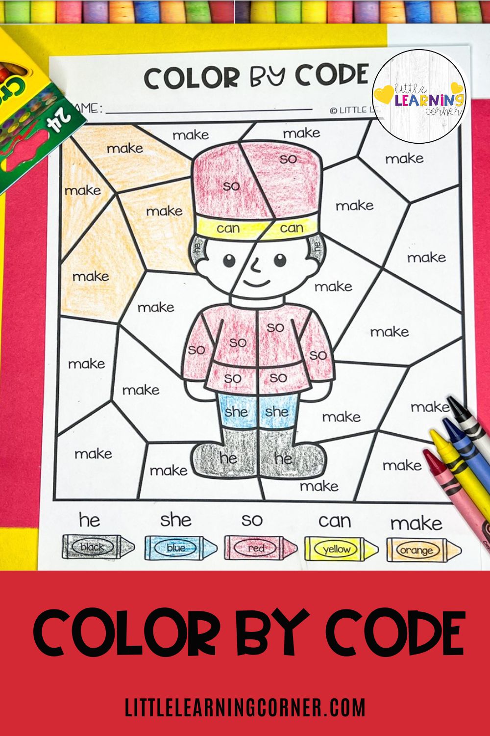 Nursery Rhymes Color by Code Coloring Pages Little Learning Corner