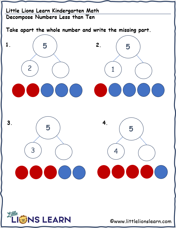 Kindergarten Math Curriculum Little Lions Learn