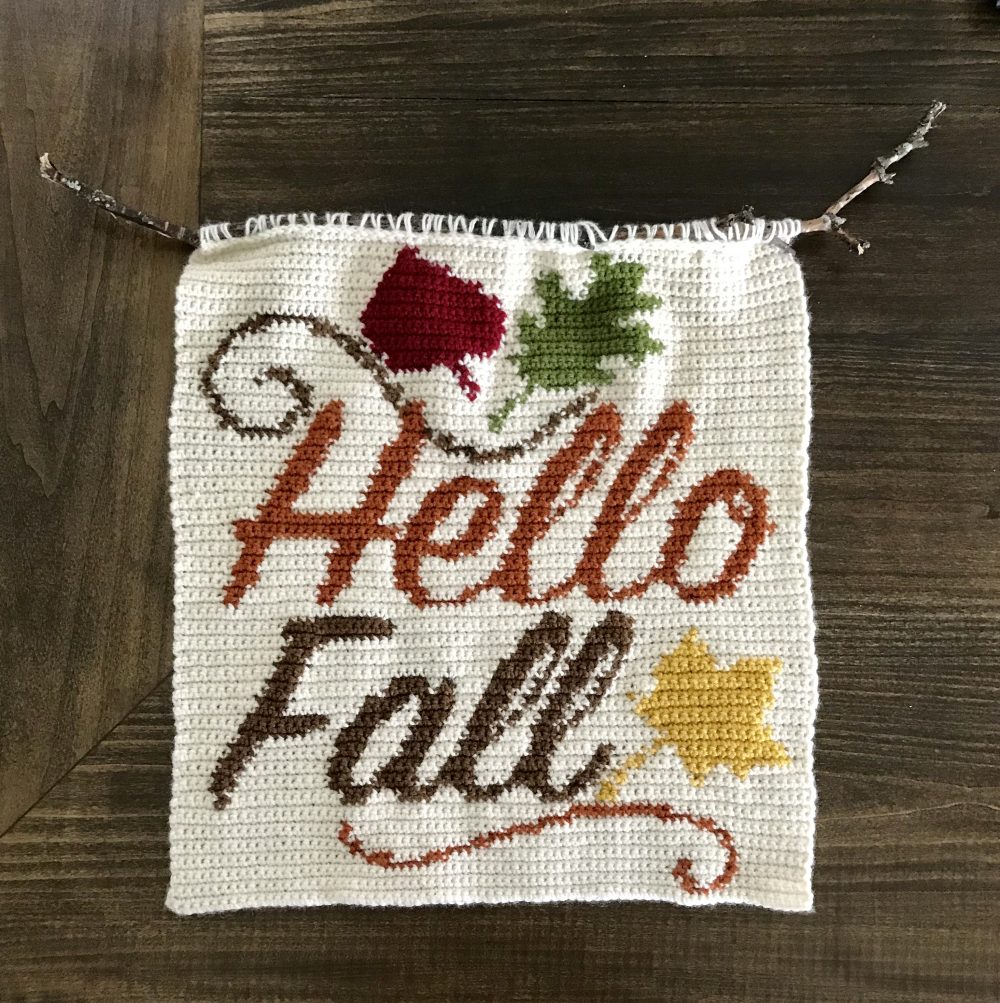 Hello Fall Wall Hanging Crochet Pattern