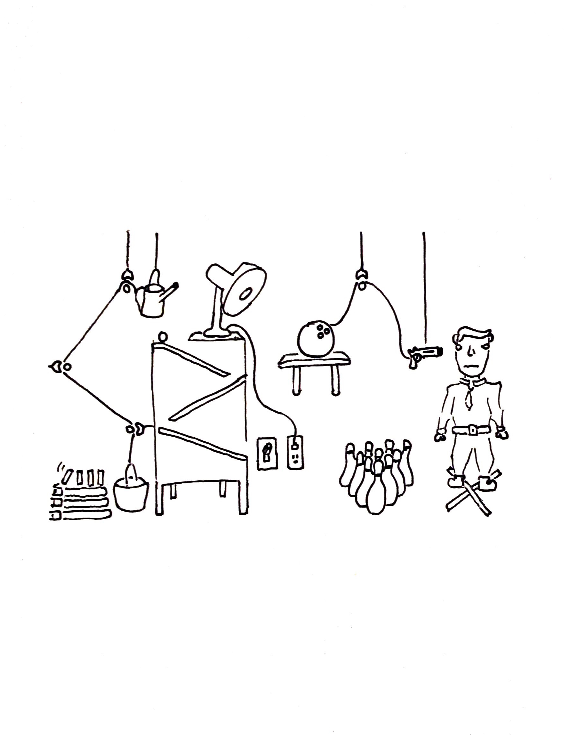 Rube Goldberg Suicide Little Old Lady Comedy