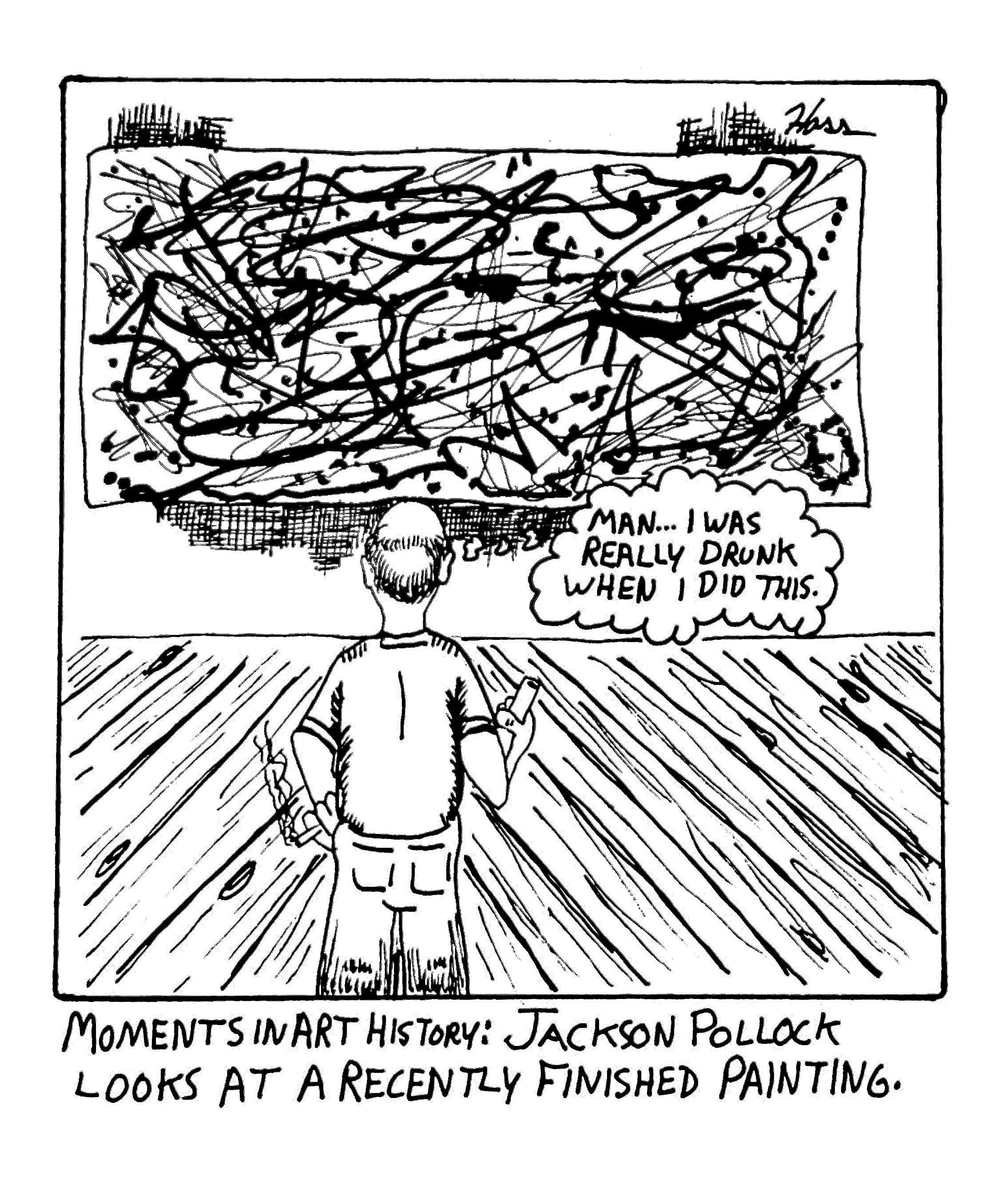 Moments In Art History Jackson Pollack Little Old Lady Comedy