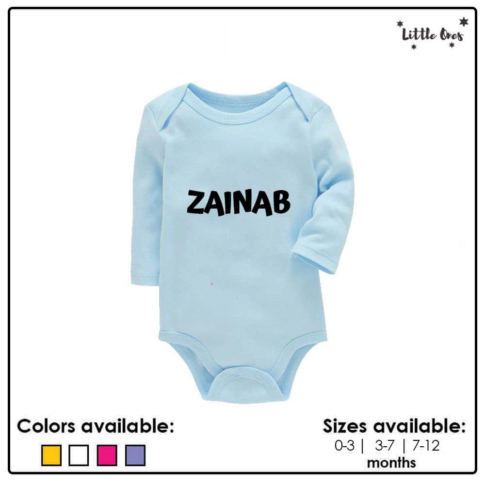 Baby Name Romper Littleones.pk