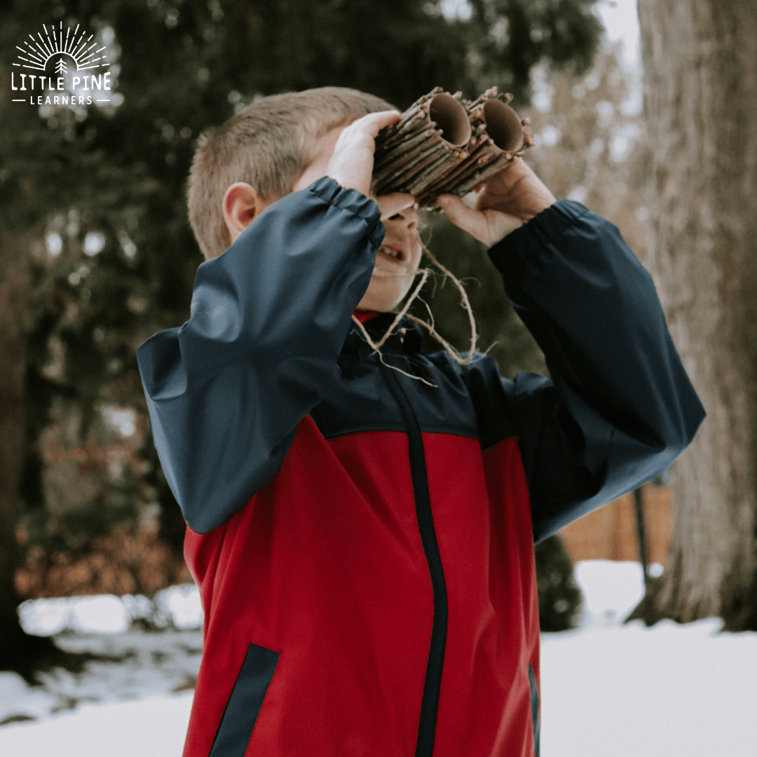 DIY Binoculars Craft with Real Sticks • Little Pine Learners