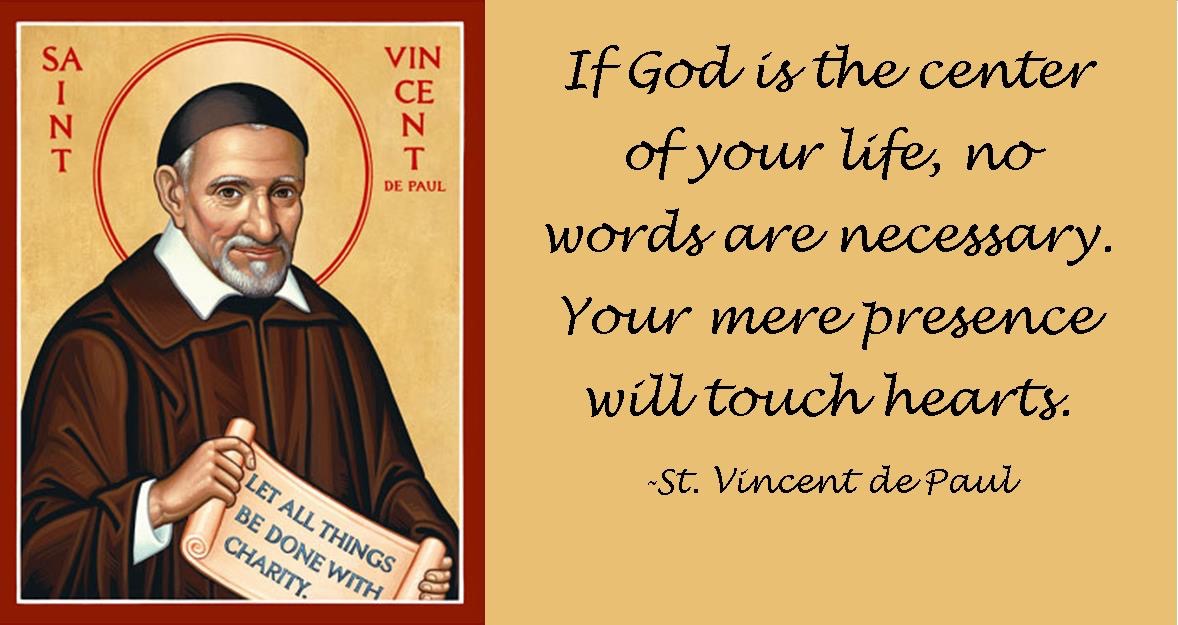 September 27 Saint Vincent de Paul Friends of Little Portion Hermitage