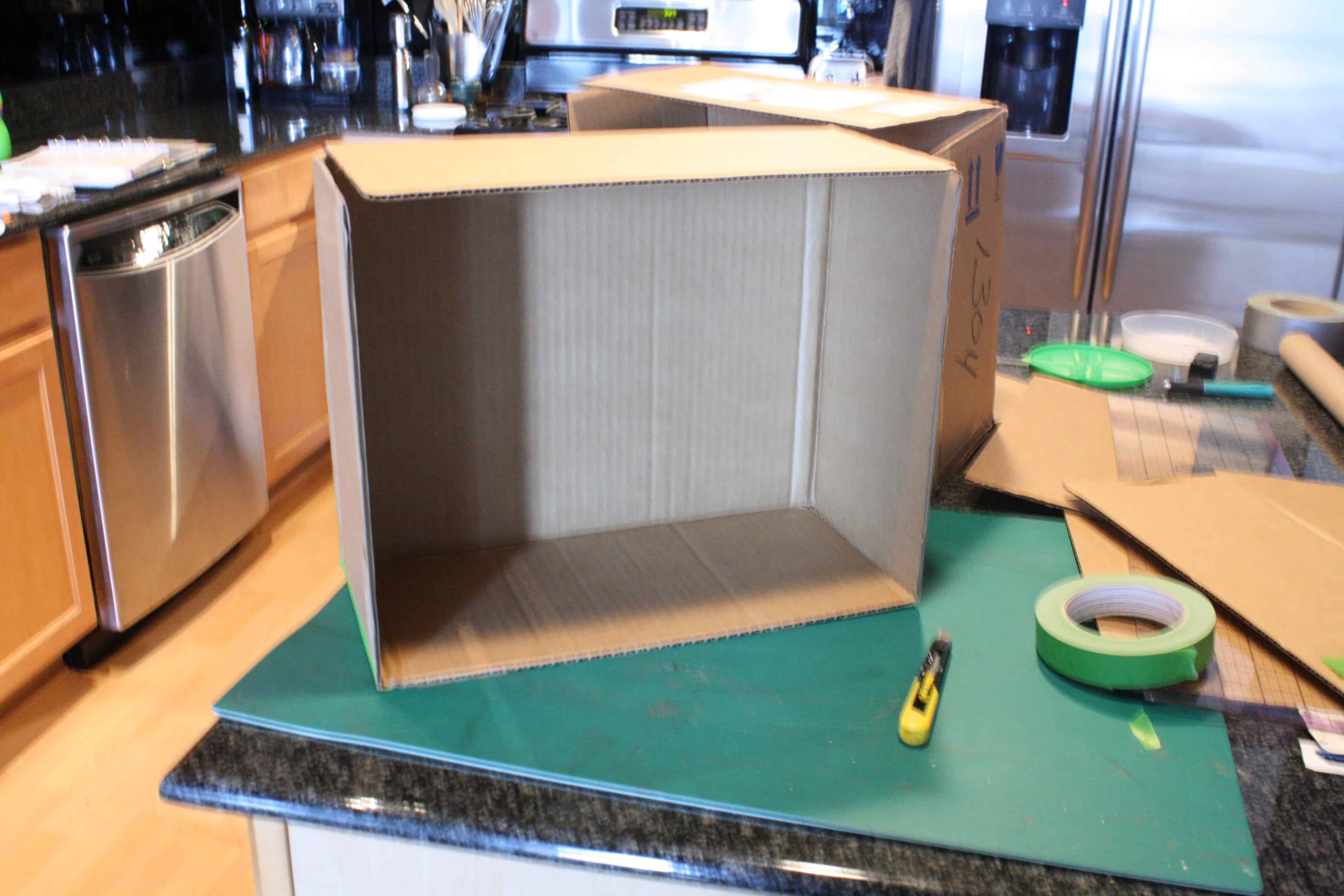 DIY Cardboard Box Toy House Little Red Window