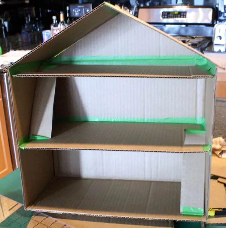 DIY Cardboard Box Toy House Little Red Window
