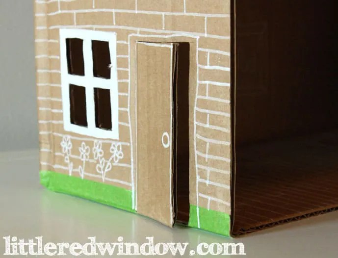 DIY Cardboard Box Toy House Little Red Window