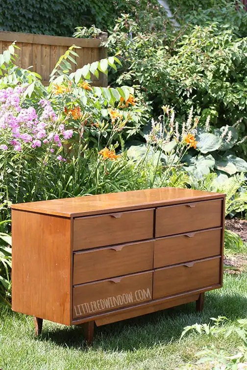 DIY Fabric Wrapped Dresser Makeover Little Red Window