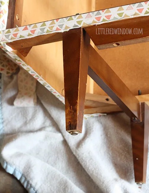 DIY Fabric Wrapped Dresser Makeover Little Red Window