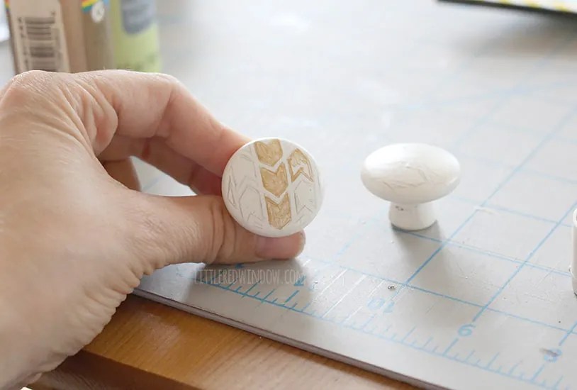 Handpainted Knobs Little Red Window