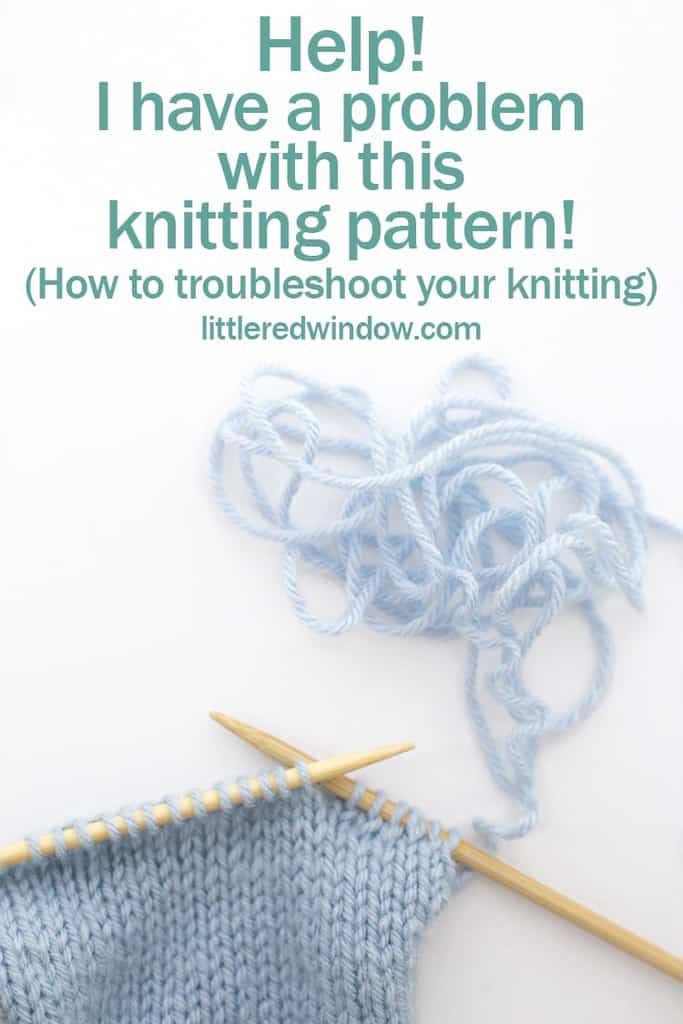 Help, I Have a Problem with a Knitting Pattern! Little Red Window