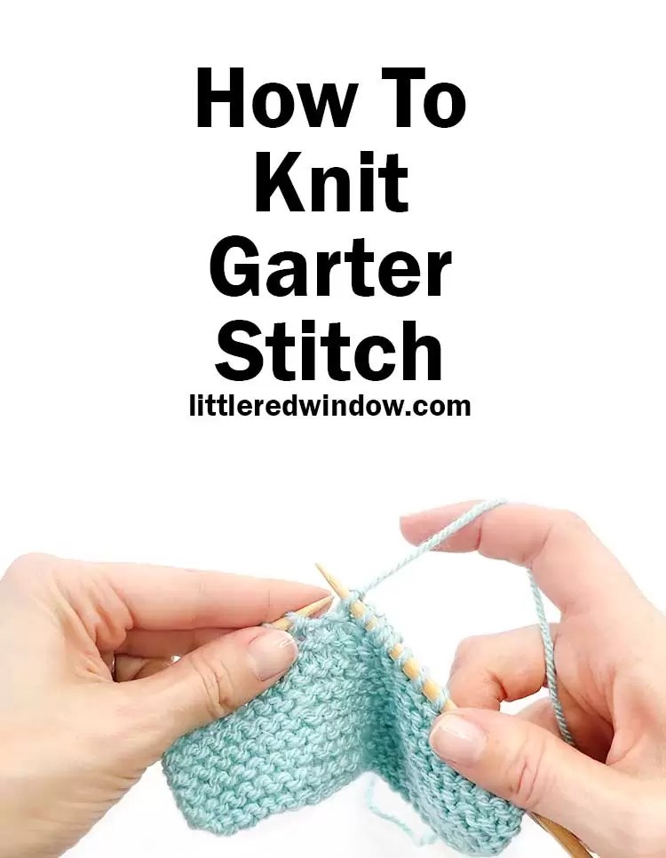 Garter Stitch Knitting Pattern Easy How To for Beginners Idiom Studio