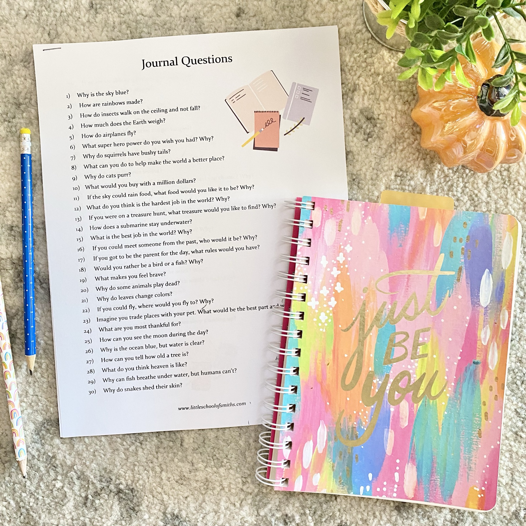 Daily Journal Questions for Kids Little School of Smiths