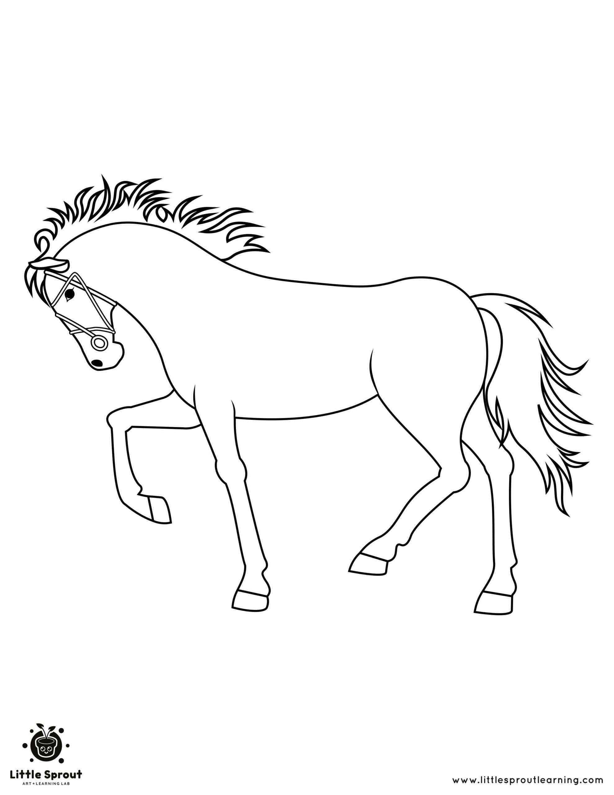 Best Horse Coloring Pages Little Sprout Art + Learning Lab