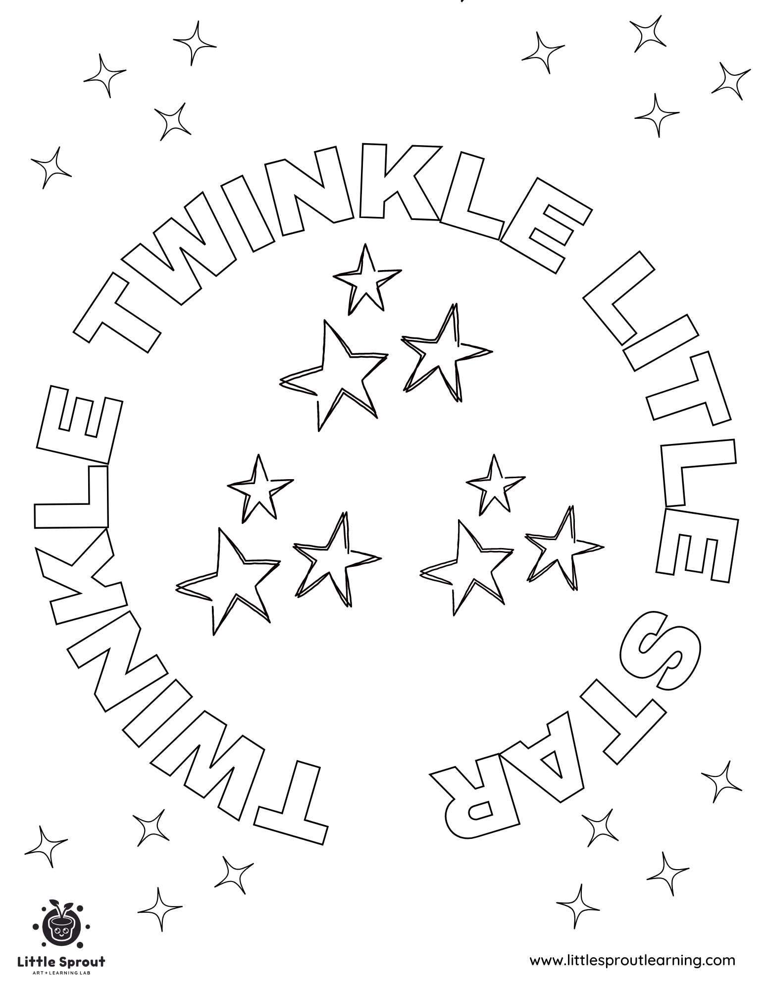 Twinkle Sketch Coloring Page