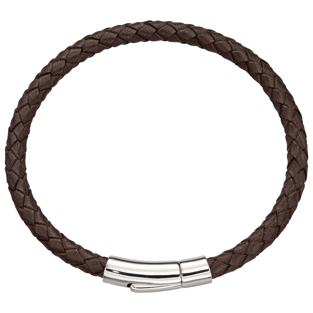 Dan Mens Brown Leather Bracelet Little Star Jewellery
