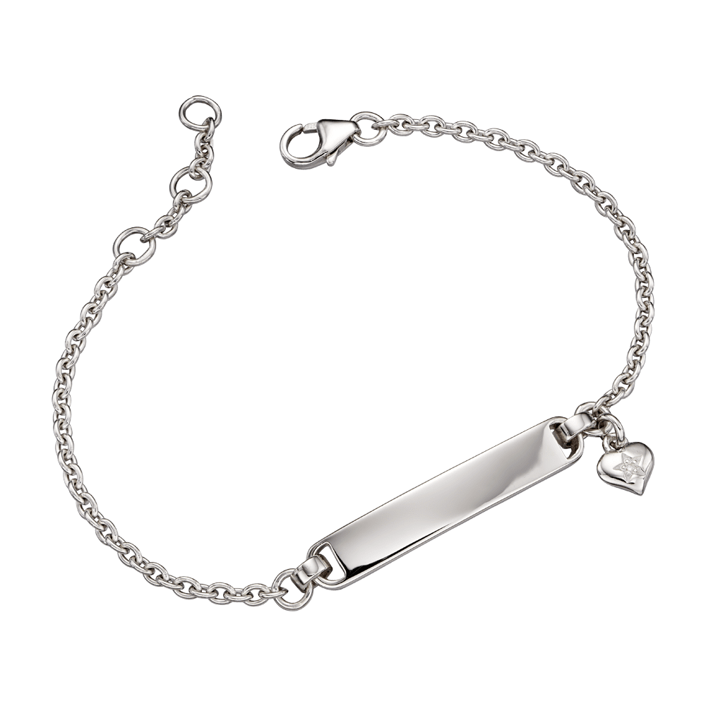 Aisha Diamond Charm ID bracelet Little Star Jewellery