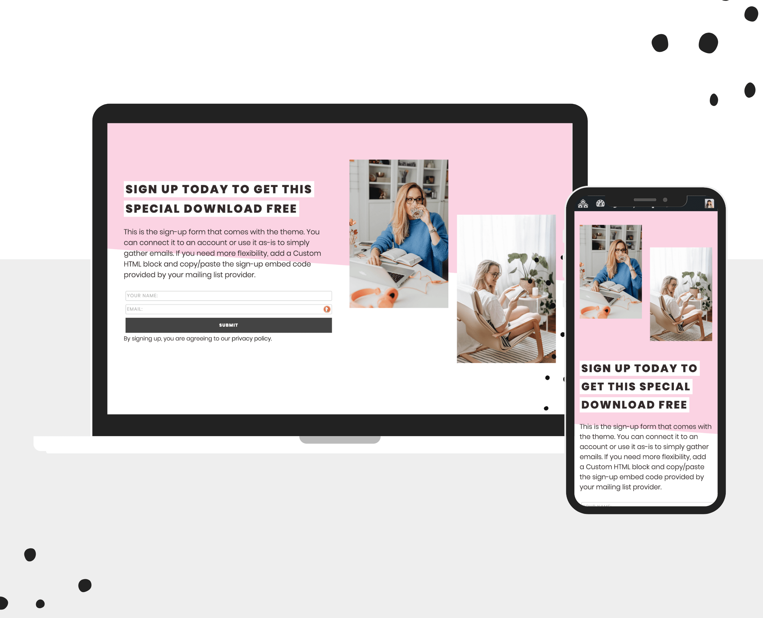 Pink Sales Funnel Templates for Wordpress