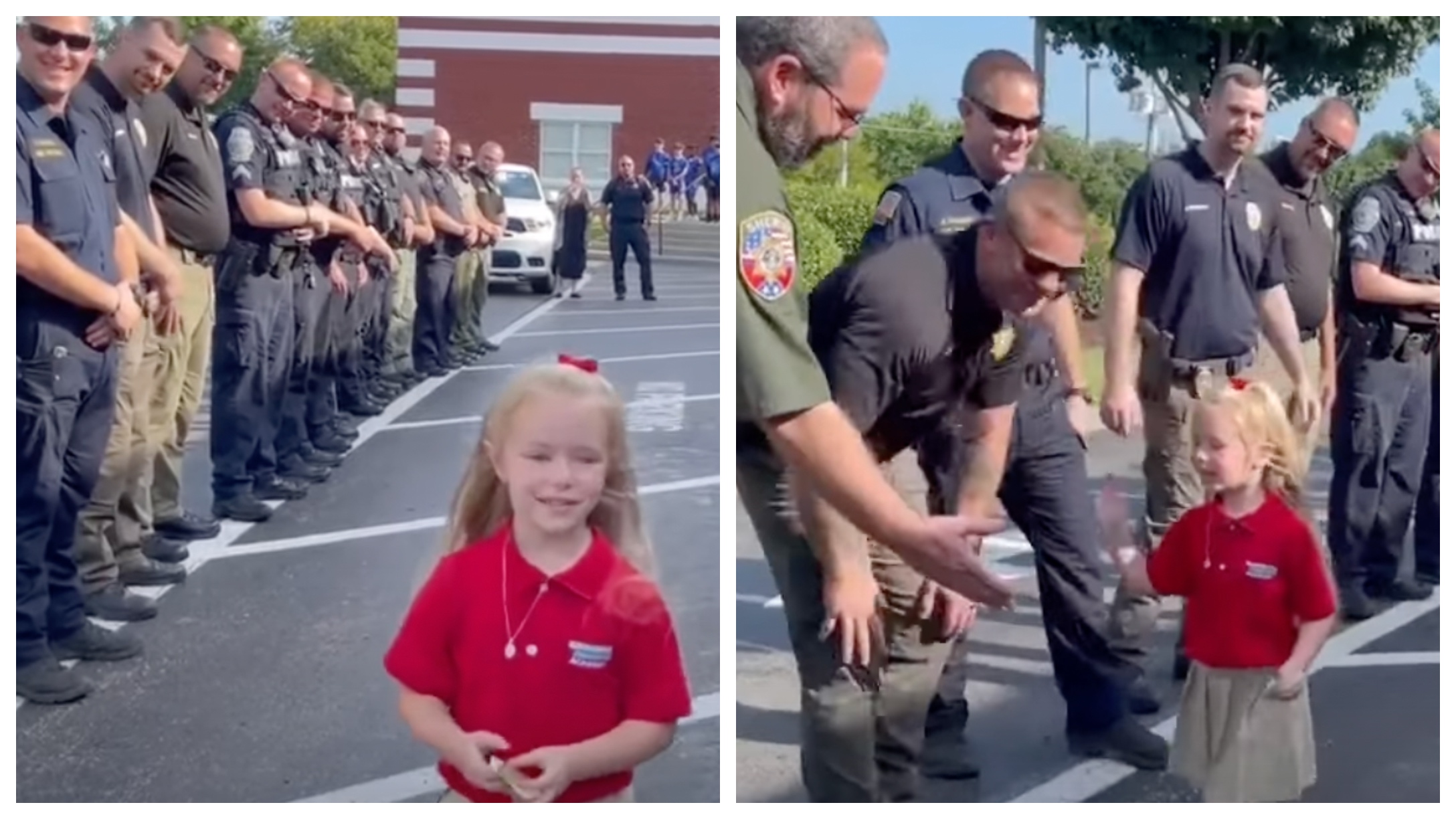Fallen Officer’s Daughter Given Police Escort For First Day Of Kindergarten