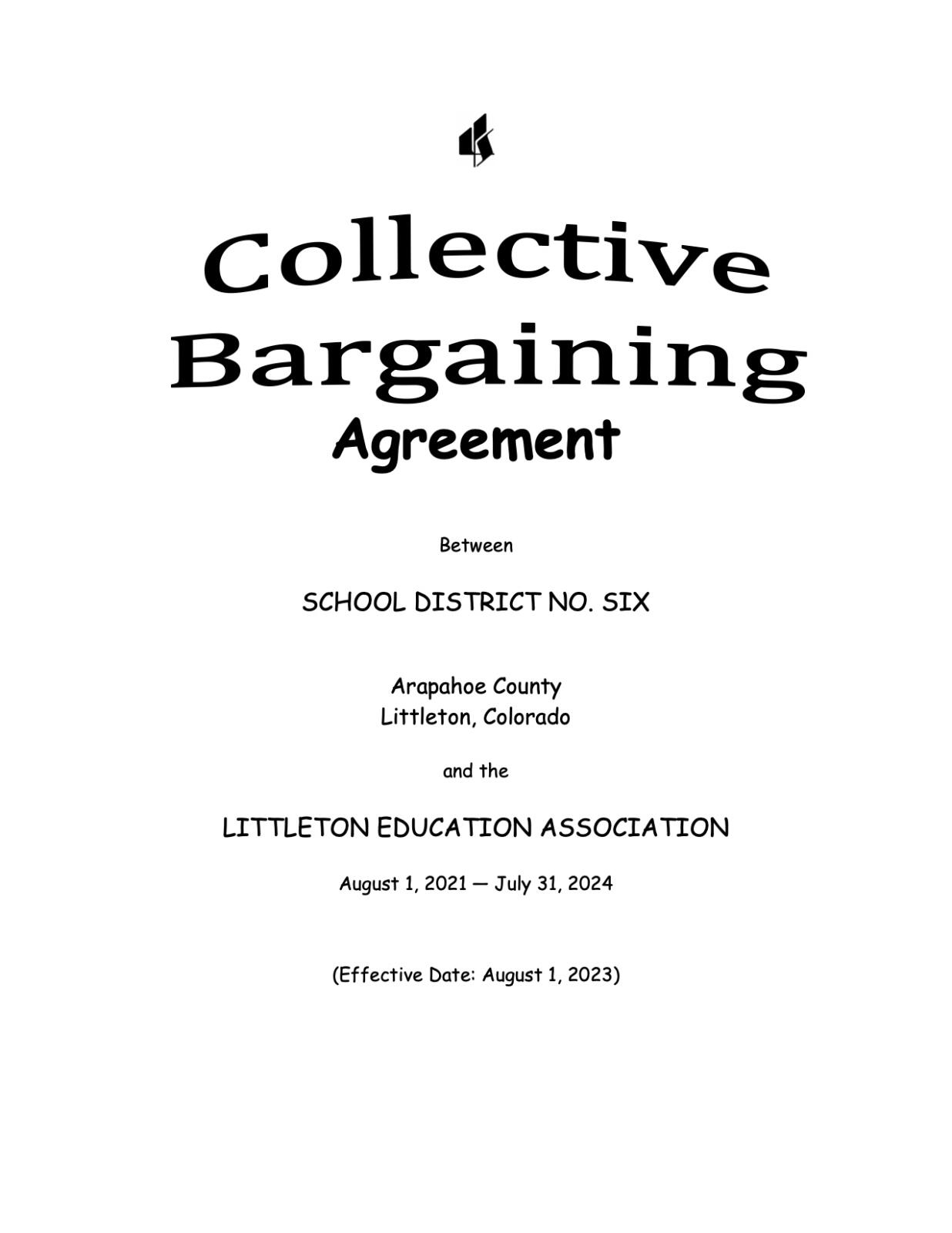 Collective Bargaining Agreement Littleton Education Association