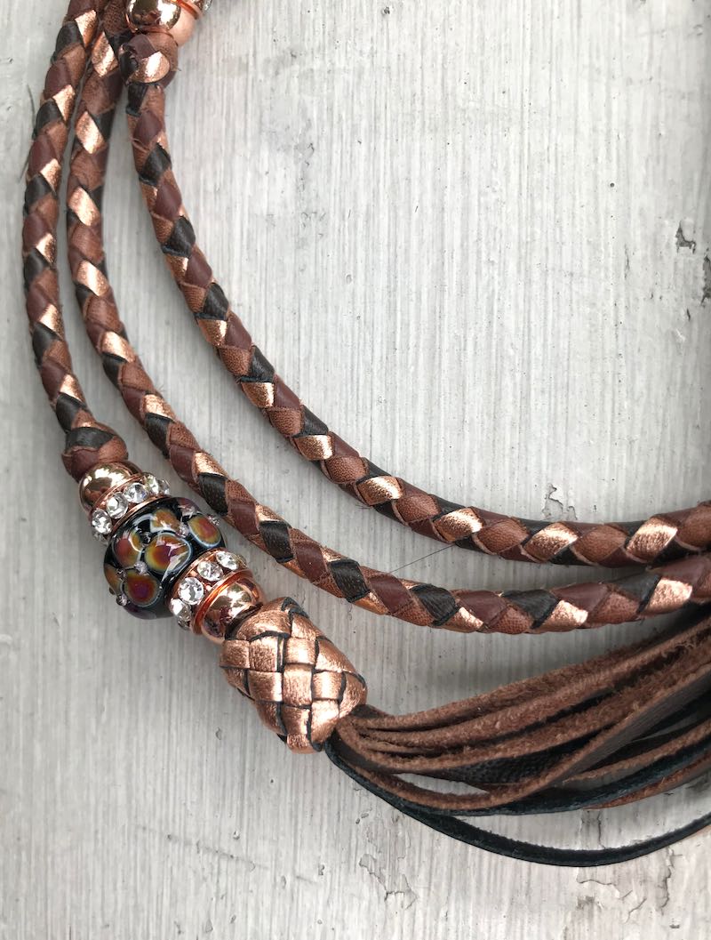 Chocolate, Copper, Brandy, Light Brown kangaroo show lead with unique