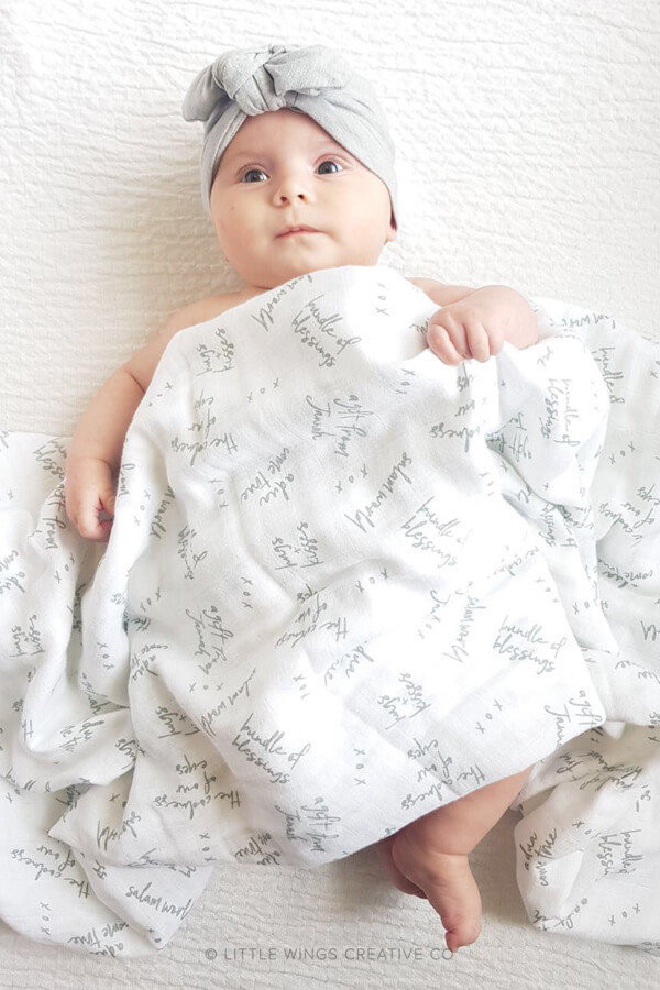 Bundle of Blessings Deluxe Muslim Baby BlanketLittle Wings Creative Co