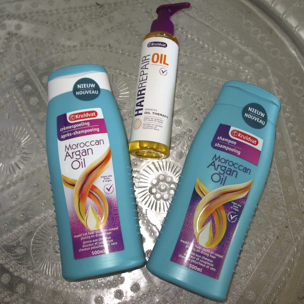 Kruidvat Moroccan Argan Oil Shampoo, Crèmespoeling En Hair Repair Oil Therapy | Liva Sweets
