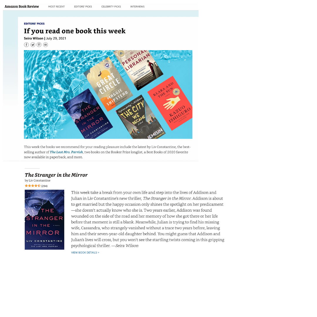 Amazon Editors' Top Book Picks 2024 Bert Teodora