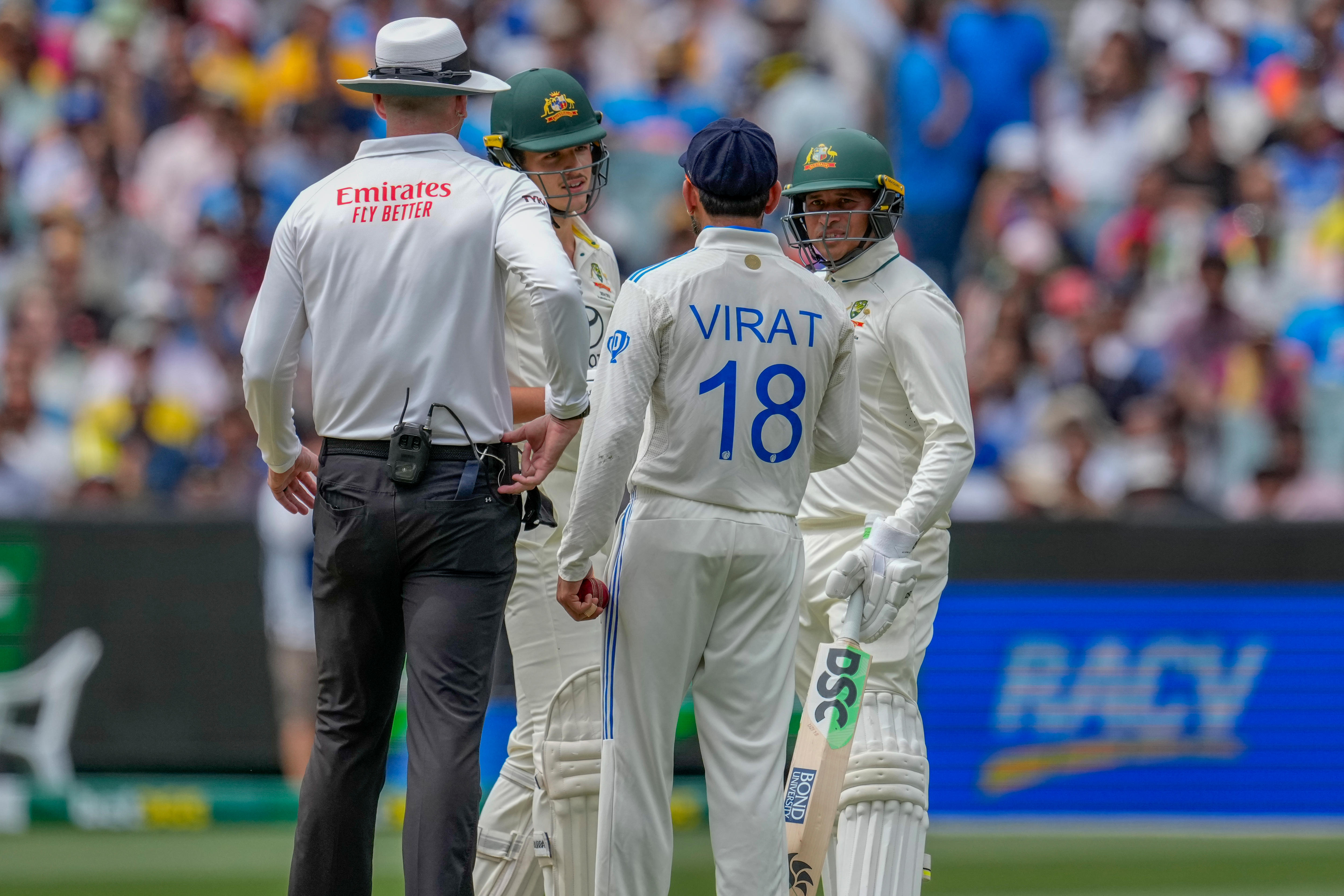 Sam Konstas and Virat Kohli involved in Boxing Day Test collision