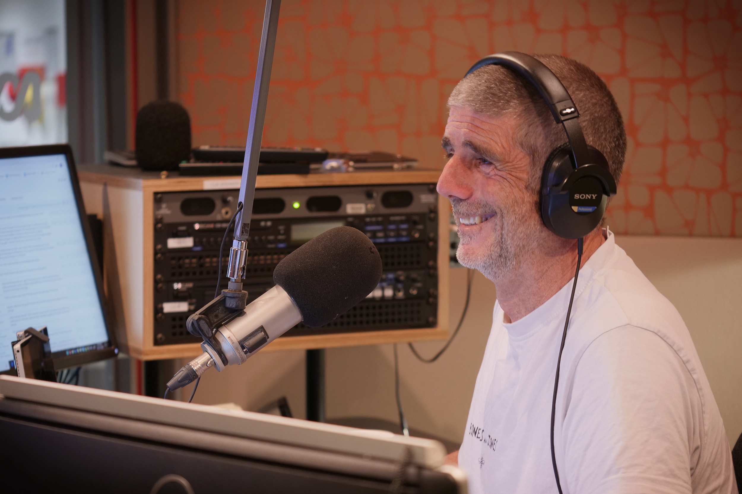 ABC presenter Trevor Chappell celebrates his real birthday for the
