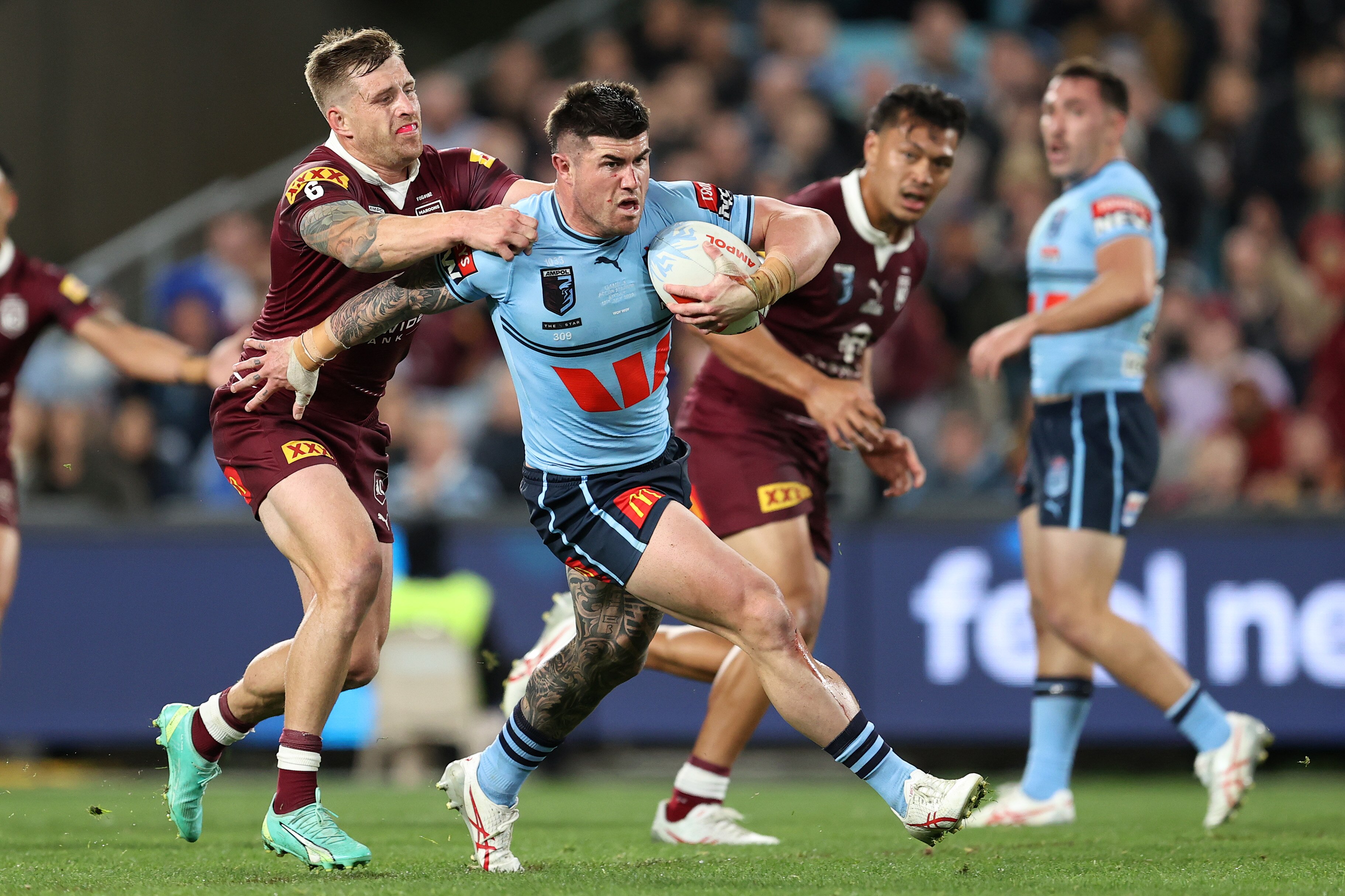 Bradman Best named to replace Latrell Mitchell in NSW Blues State of Origin III team, Mitch Barnett to debut off bench