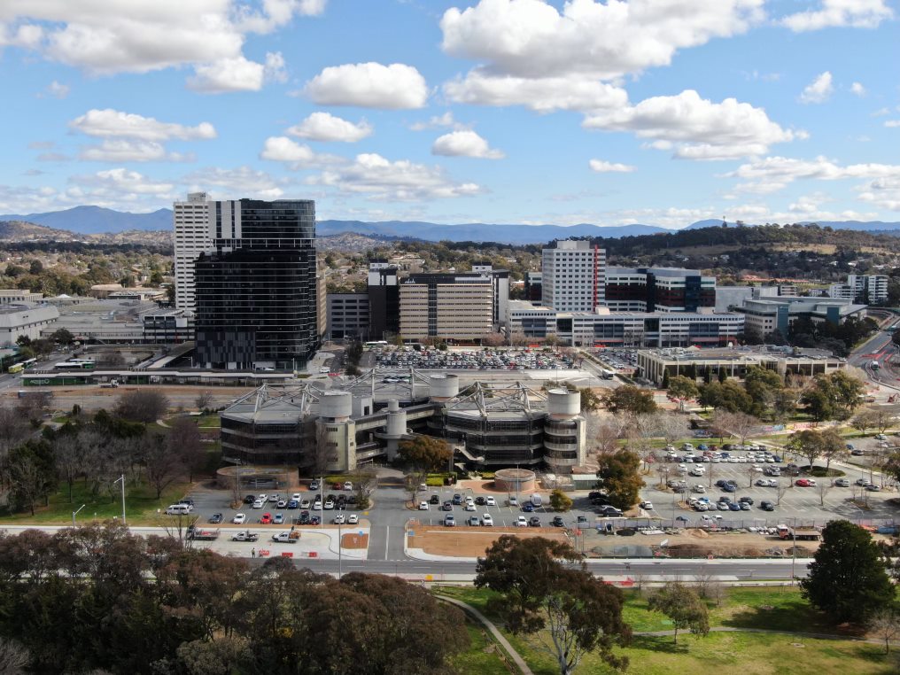 Woden town centre is changing rapidly as highrise buildings pop up to
