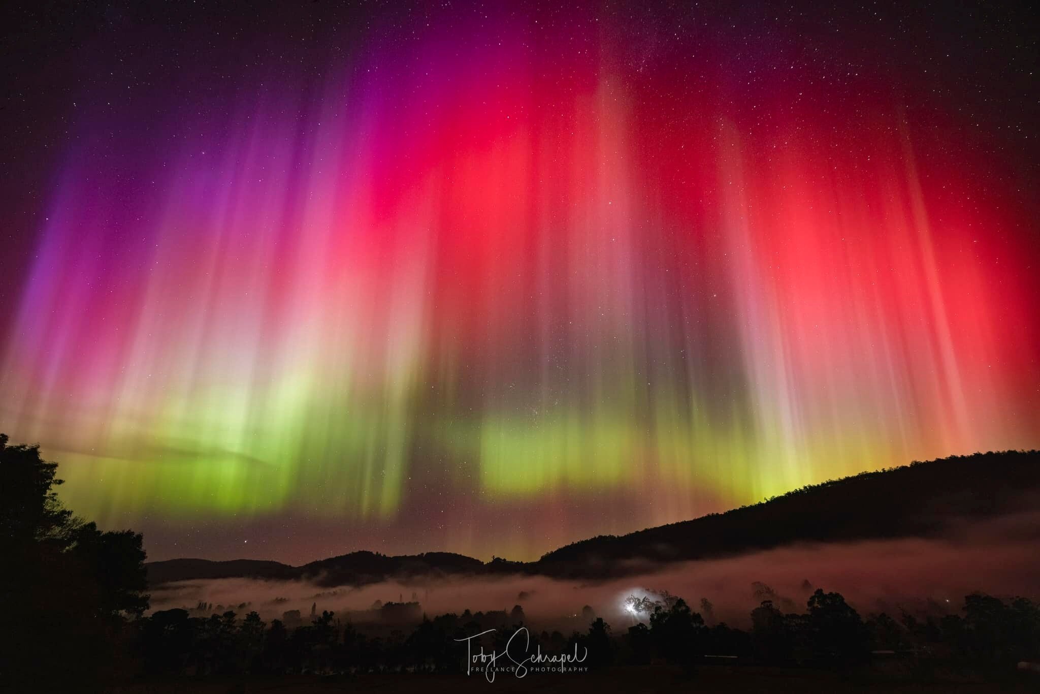 Aurora australis display over Tasmania 'tops the cake'…