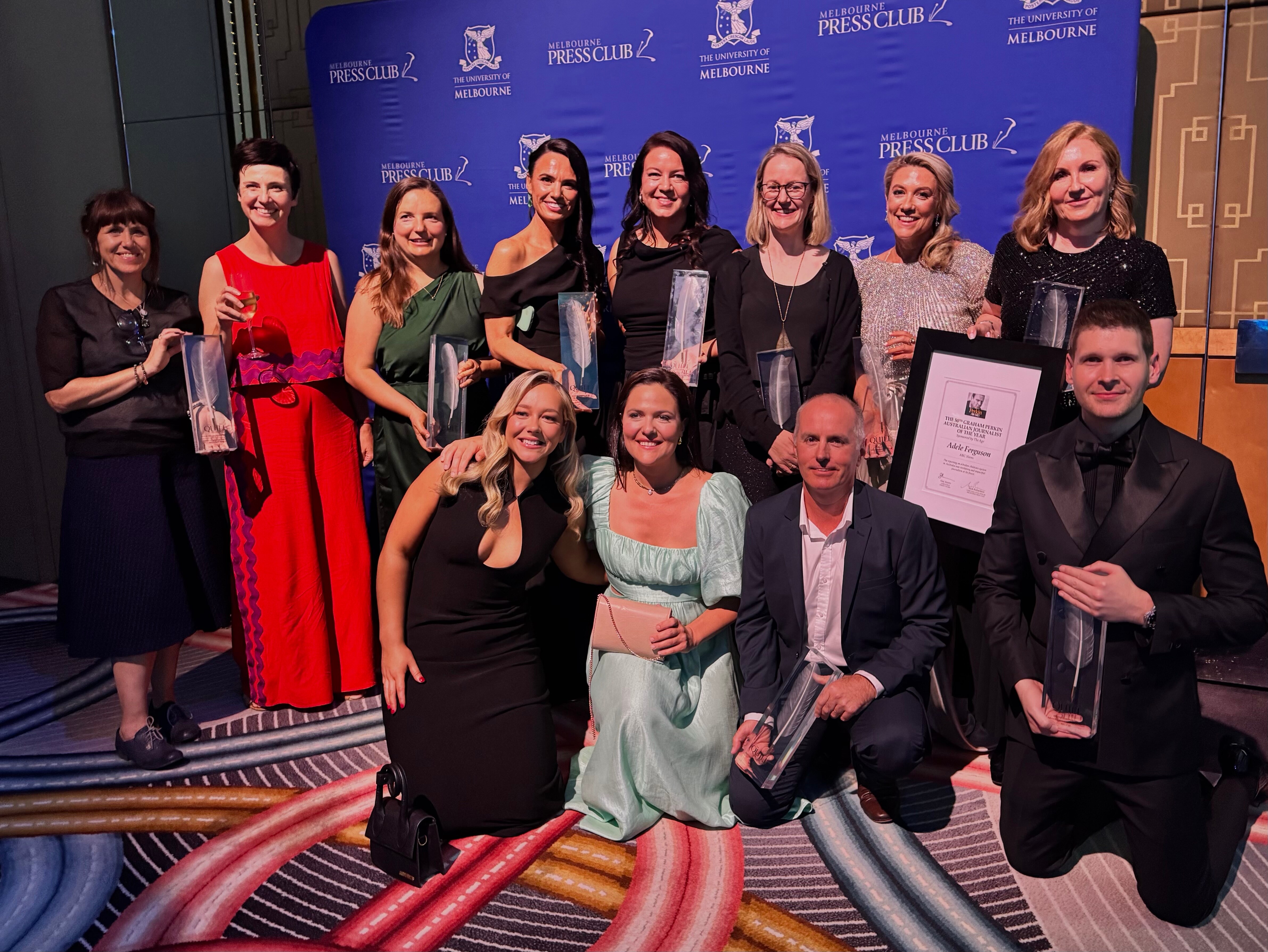 ABC reporters and camera operators dominate awards for excellence in Victorian journalism