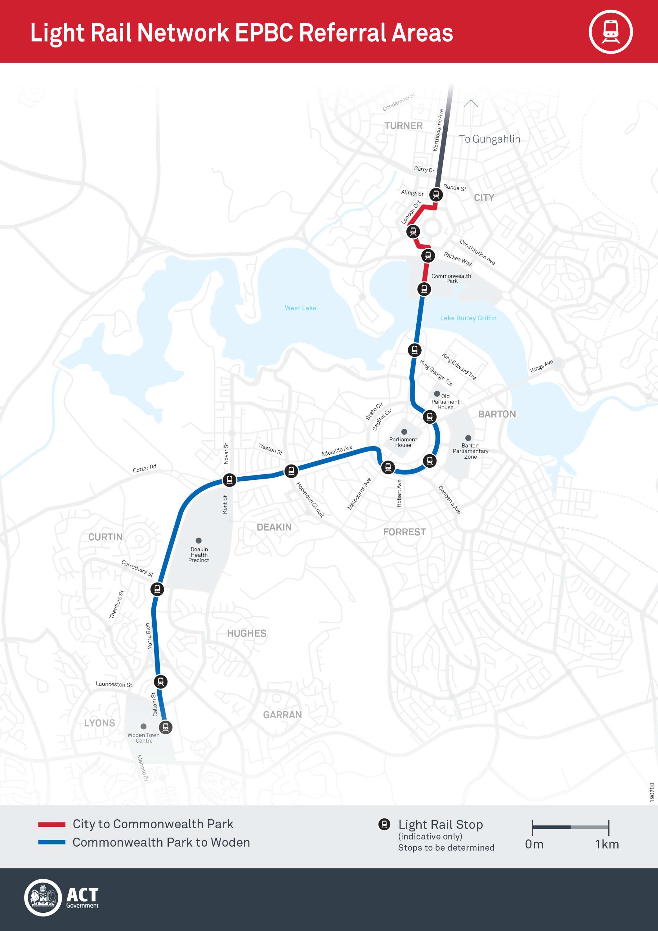 Canberra Light Rail Map