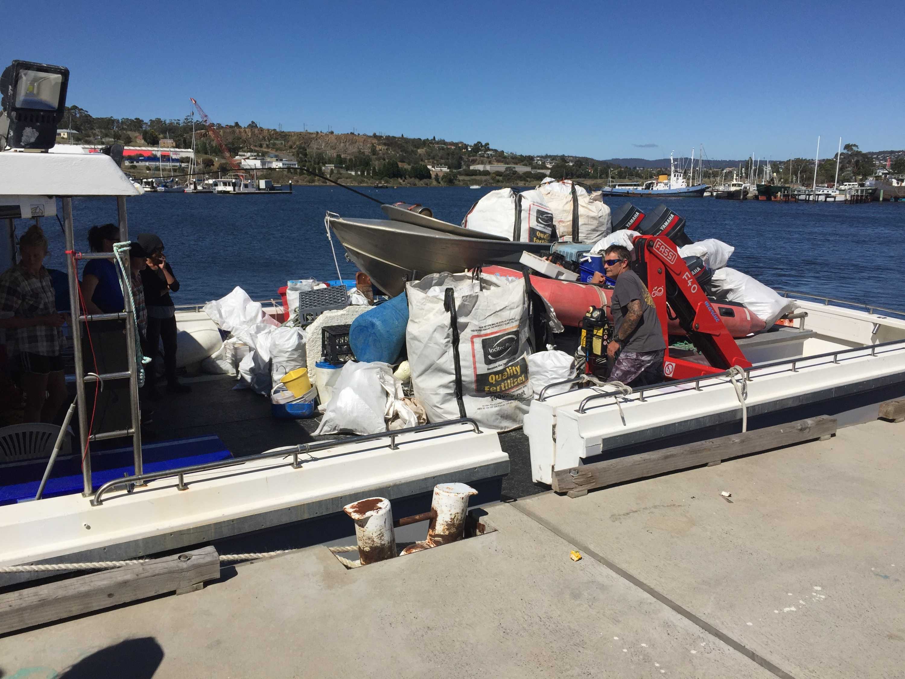 Record rubbish haul collected from Tasmania's remote World Heritage