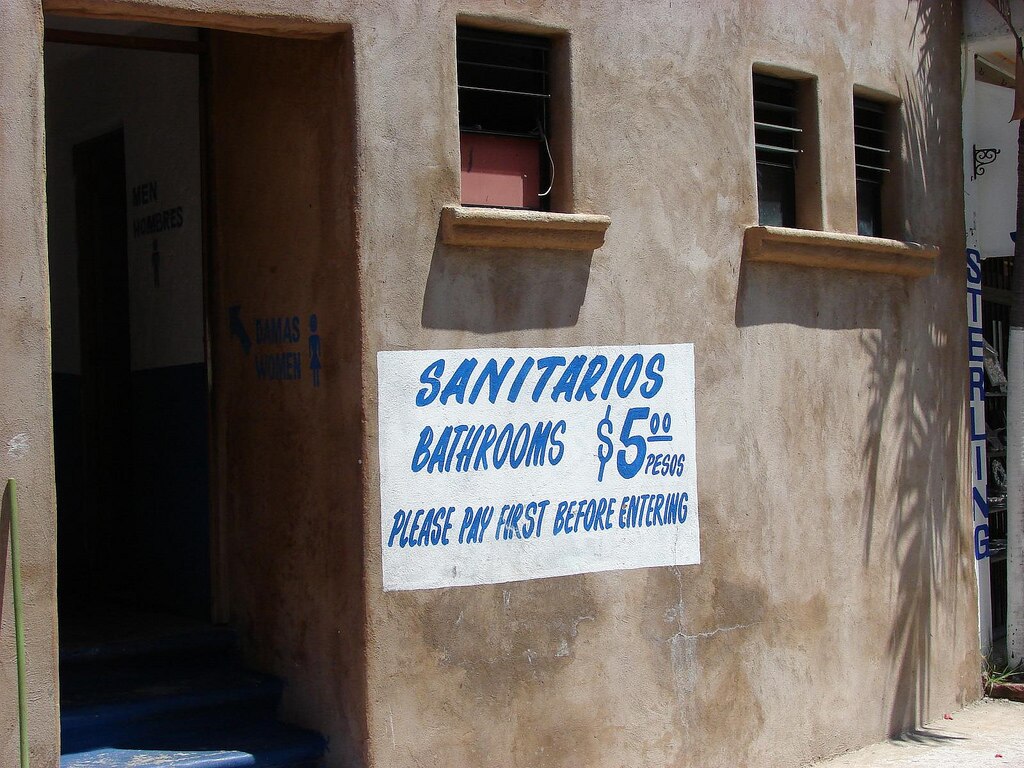 McDonald's bathroom where you need to pay before you pee has some