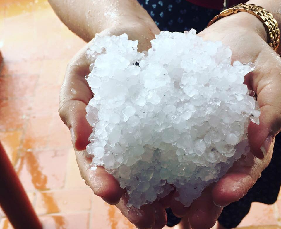 Alice Springs hail Red Centre turns white as storm damages buildings