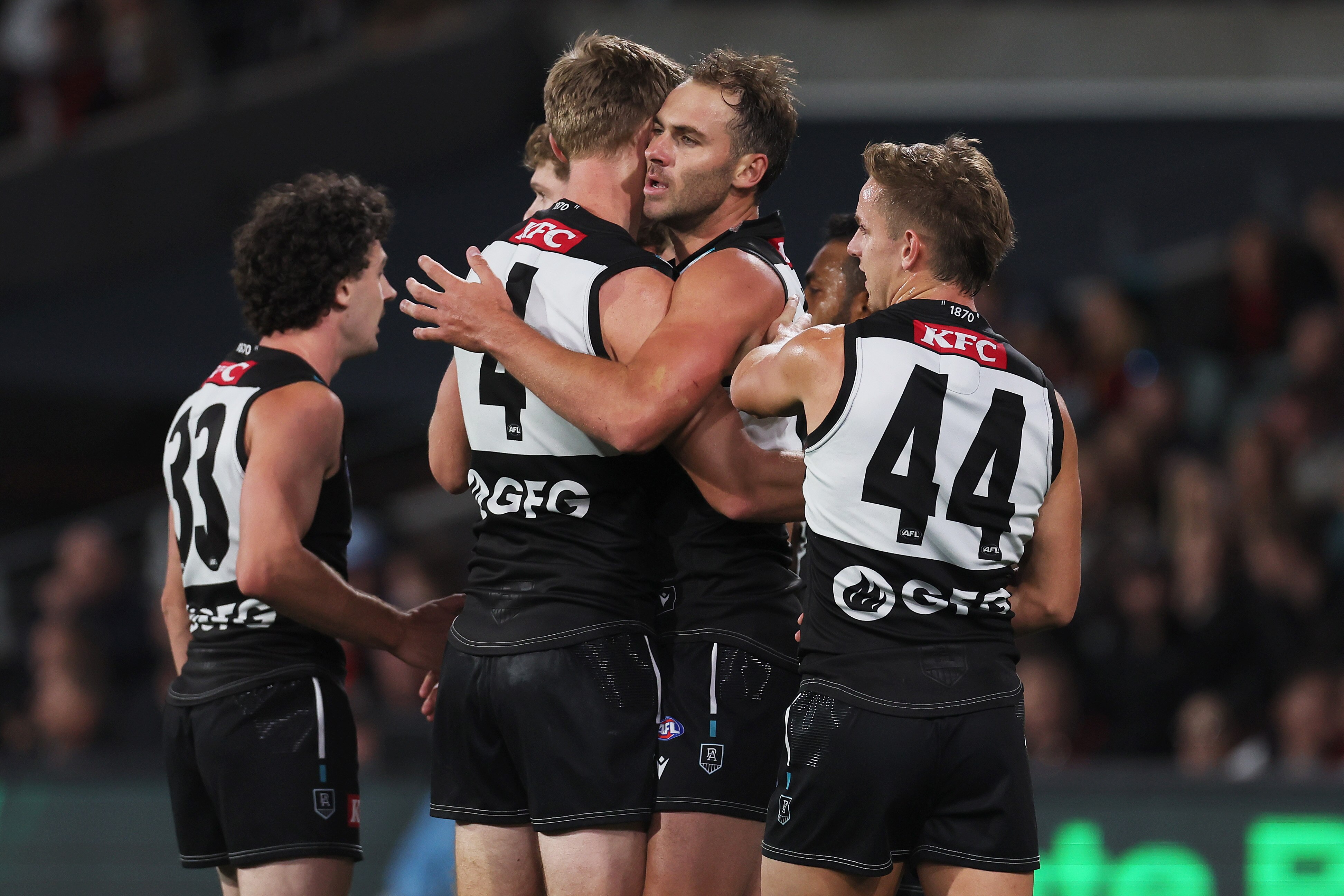 Port Adelaide forward Jeremy Finlayson faces sanctions after admitting to using a homophobic slur in Essendon clash