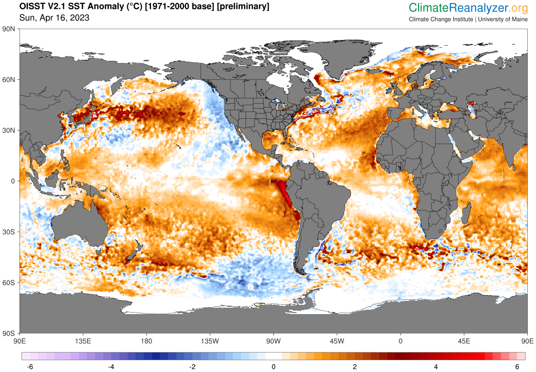 Ocean conditions in uncharted territory as water temperatures reach