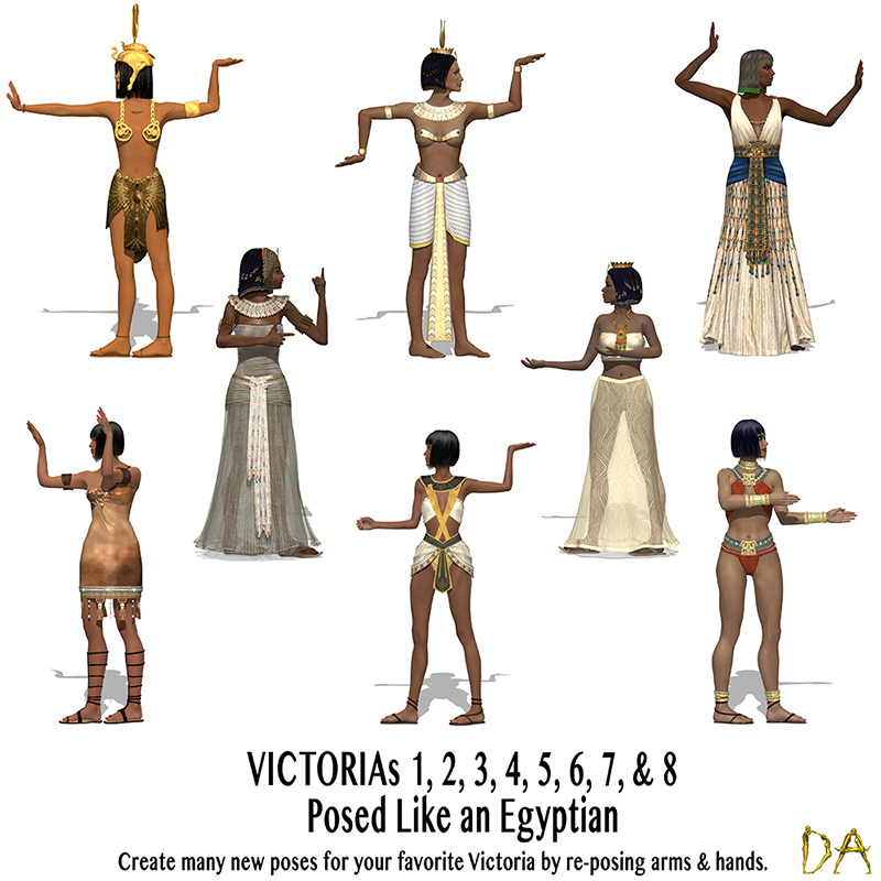 Victoria Poses Like an Egyptian for DAZ Studio